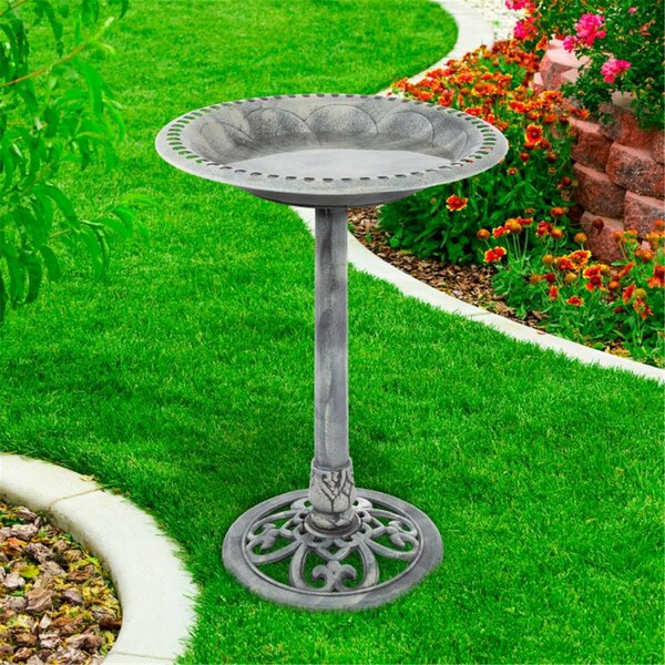 Pure Garden Antique Bird Bath - Grey 50-LG1073